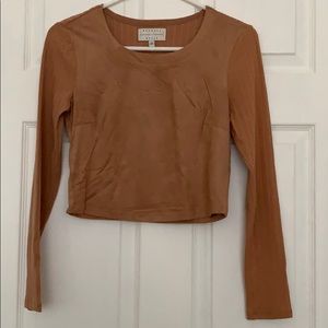 Cropped thin sweater top
